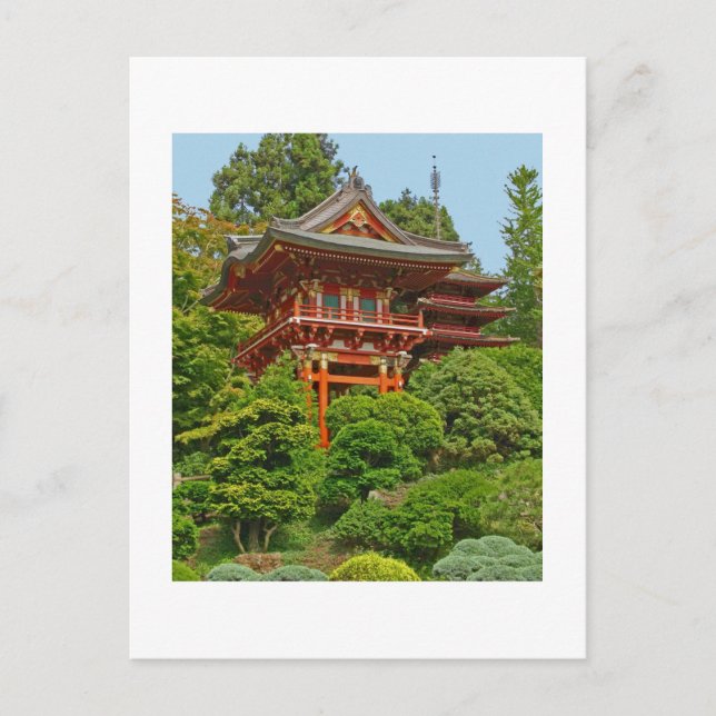 Carte postale de peinture de la pagode japonaise (Devant)