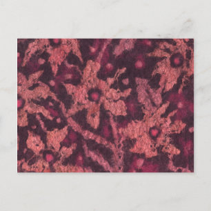 Carte postale de peinture ressentie aux fleurs ora