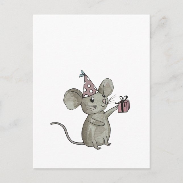 carte postale de petite souris (Devant)