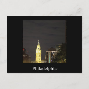 Carte postale de Philadelphie la nuit