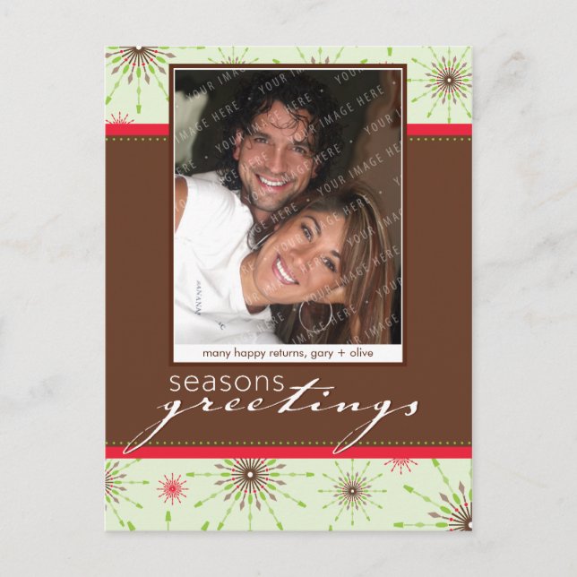 CARTE POSTALE DE PHOTO SAISONNIÈRE :: flocon de ne (Devant)