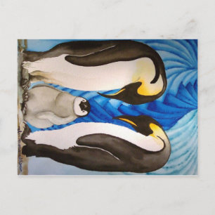 Carte postale de pingouins
