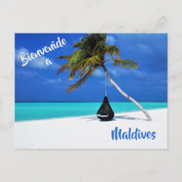 Carte postale de plage aux Maldives