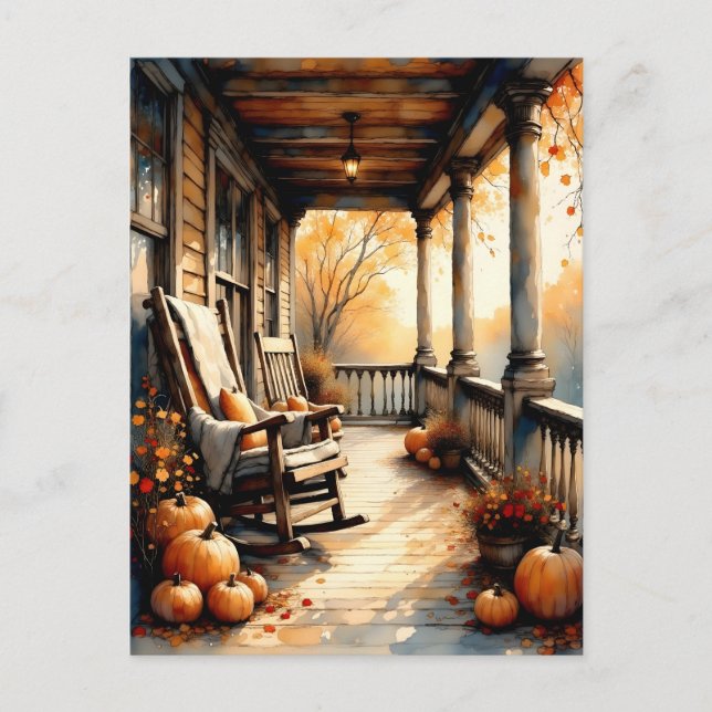Carte postale de Porche de campagne en automne (Devant)