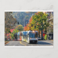 Carte postale de Portland, train léger de l'Oregon