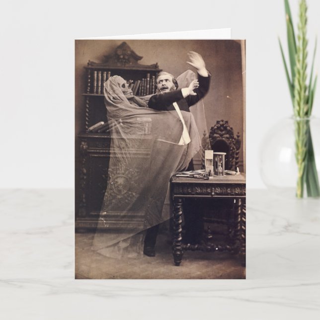 Carte postale de portrait de fantôme victorien drô (Devant)