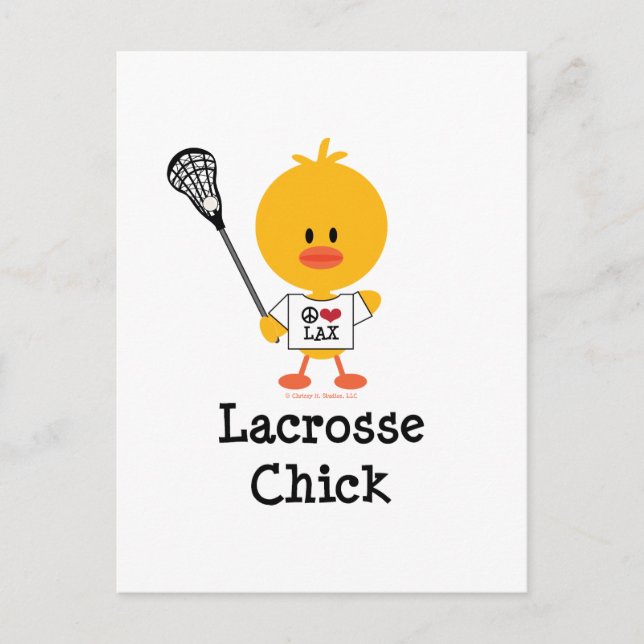 Carte postale de poussin de lacrosse (Devant)