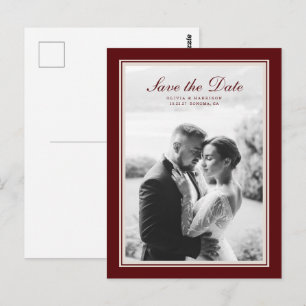 Carte postale de pré-annonce de mariage automne Bo