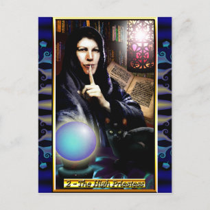 Carte postale de prêtresse de tarot de Banx la