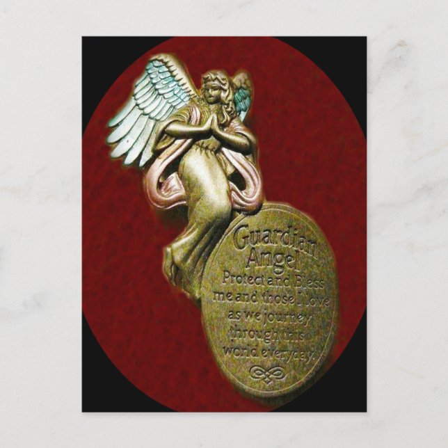 Carte postale de prière de l'ange gardien (Devant)
