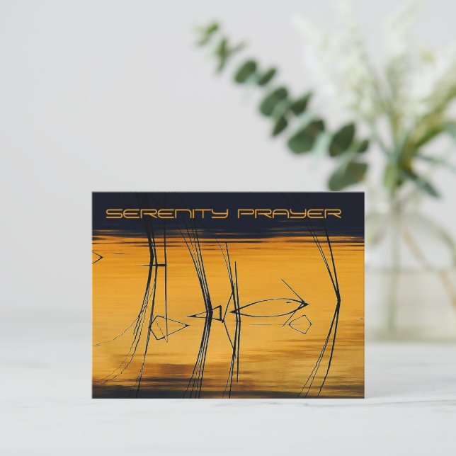 Carte postale de prière de sérénité (Debout devant)