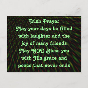 Carte postale de prière irlandaise