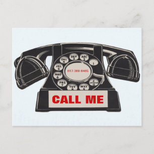 Carte postale de prospection immobilière téléphoni