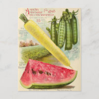 Carte postale de publicité de graines anciennes