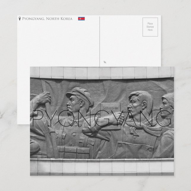 Carte postale de Pyongyang, Corée du Nord (Devant / Derrière)