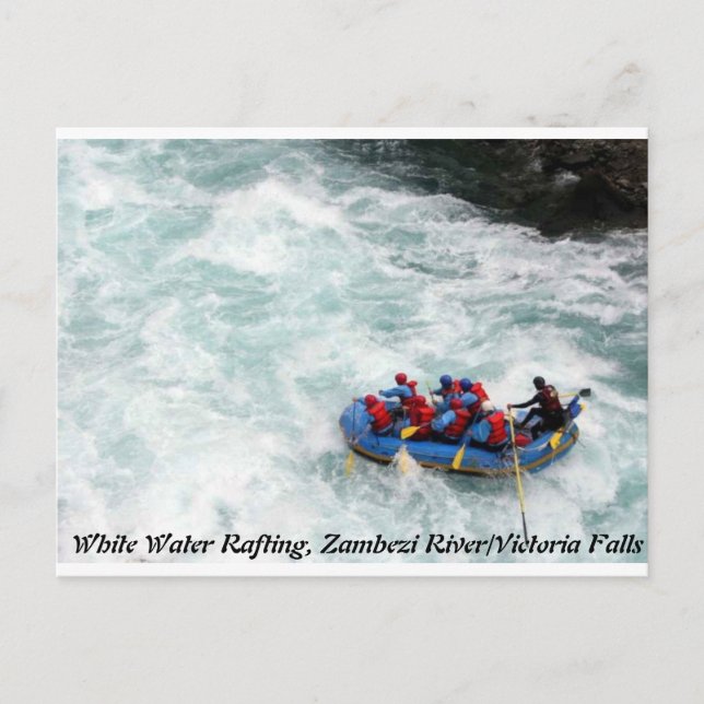 Carte postale de Rafting d'eau blanche (Devant)