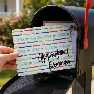 Carte postale de rappel de rendez-vous au cabinet