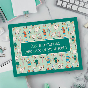 Carte postale de rappel de rendez-vous dentaire