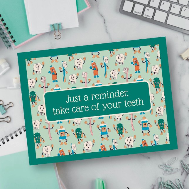 Carte postale de rappel de rendez-vous dentaire (Créateur téléchargé)