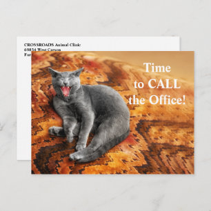 Carte postale de rappel de rendez-vous pour chats 