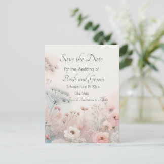Carte postale de rappel délicat de mariage avec de
