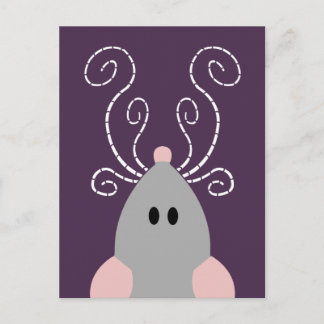 Carte postale de rat ou souris mignon