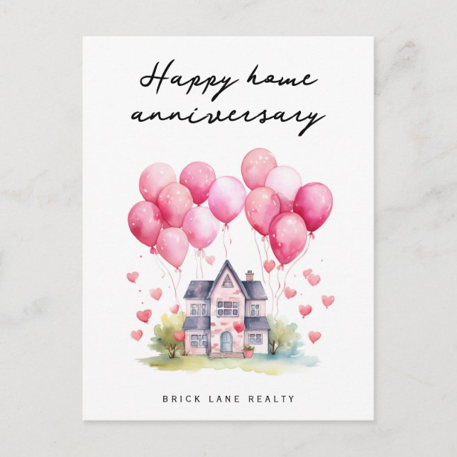 Carte postale de réalité immobilière pour annivers (Devant)