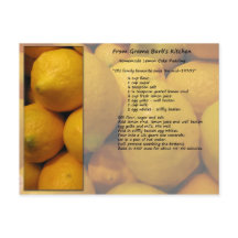 Carte postale de recette de citron