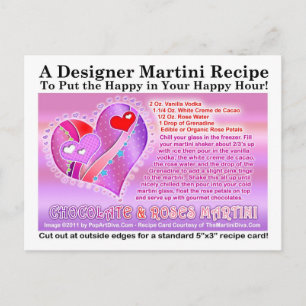 Carte postale de recette de Martini de la Saint-Va
