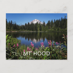Carte postale de réflexion du lac Mount Hood