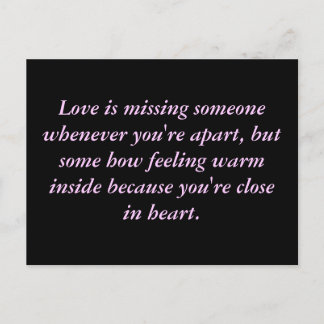 Carte postale de relation longue distance