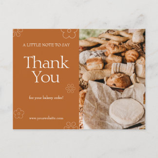 Carte postale de remerciement de boulangerie