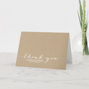Carte postale de remerciement en écriture manuscri