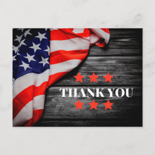 Carte postale de remerciement patriotique