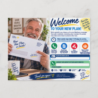 Carte postale de remerciement pour l'inscription à