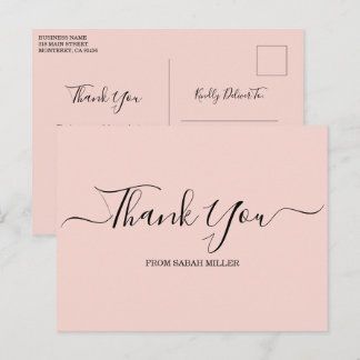 Carte postale de remerciement pour votre entrepris