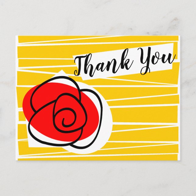 Carte postale de remerciement Rose Espagnole en pa (Devant)