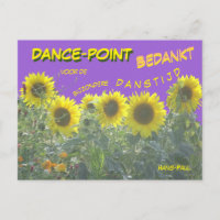 Carte postale de remerciement Tournesol