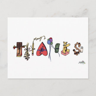 Carte postale de remerciements