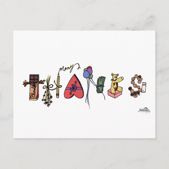 Carte postale de remerciements (Devant)