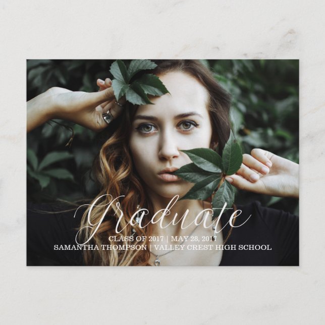 Carte postale de remise de diplômes avec écriture  (Devant)