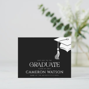 Carte postale de remise des diplômes avec un gland
