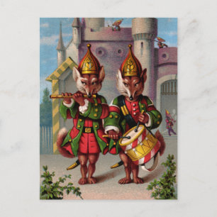 Carte postale de renards de fifre et de tambour
