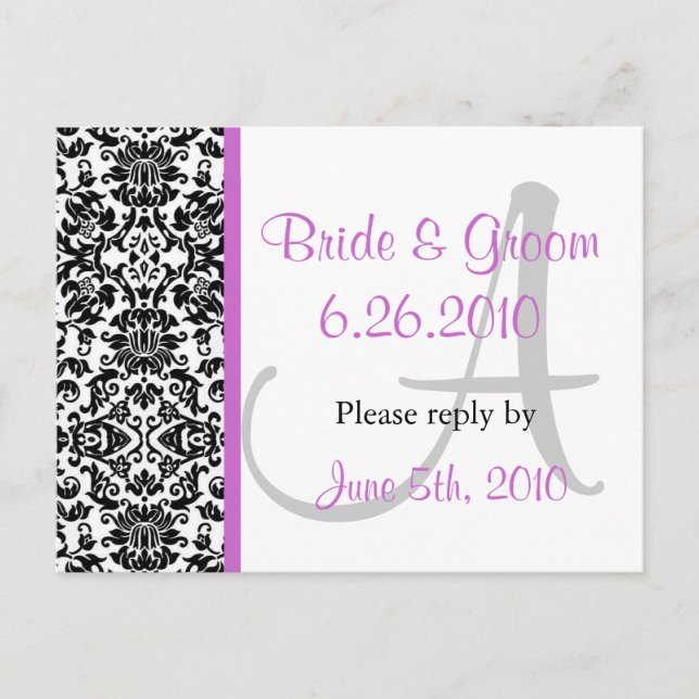 Carte postale de réponse Damas (Devant)