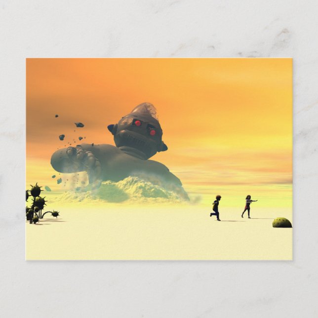 Carte postale de reprise robotique abandonnée (Devant)