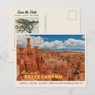 Carte postale de réservation de date pour le parc