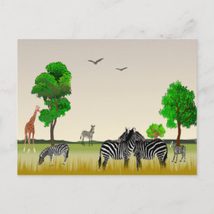 Carte postale de réserve de gibier africaine