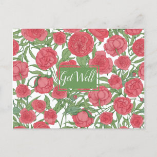 Carte postale de rétablissement Rose rose