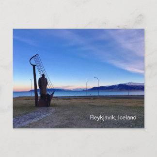 Carte postale de Reykjavik Islande avec l'écriture