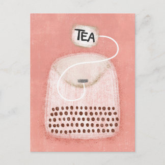 Carte postale de sachet de thé mignon